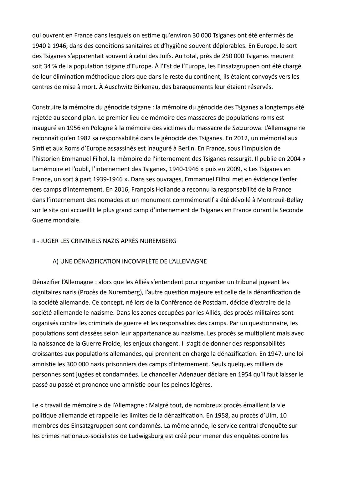 # OBJET DE TRAVAIL CONCLUSIF: L'HISTOIRE ET LES MÉMOIRES DU GÉNOCIDE DES JUIFS ET DES
TSIGANES
INTRODUCTION:
Le 27 janvier 1945, les troup