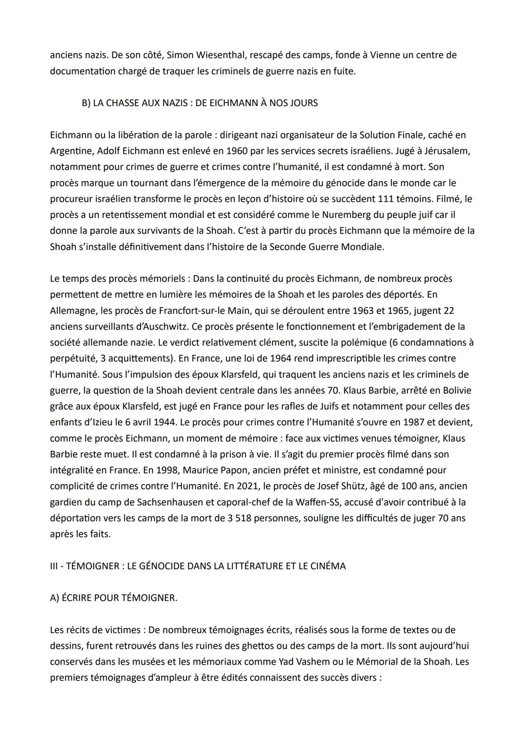# OBJET DE TRAVAIL CONCLUSIF: L'HISTOIRE ET LES MÉMOIRES DU GÉNOCIDE DES JUIFS ET DES
TSIGANES
INTRODUCTION:
Le 27 janvier 1945, les troup