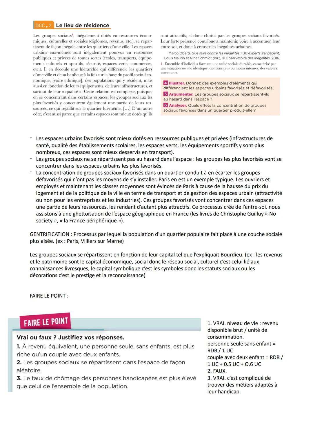 CHAPITRE 3 : COMMENT EST STRUCTURÉ LA SOCIÉTÉ FRANÇAISE ACTUELLE ?
HIERARCHIE : fait que l'on établie un classement, ici c'est l'organisatio