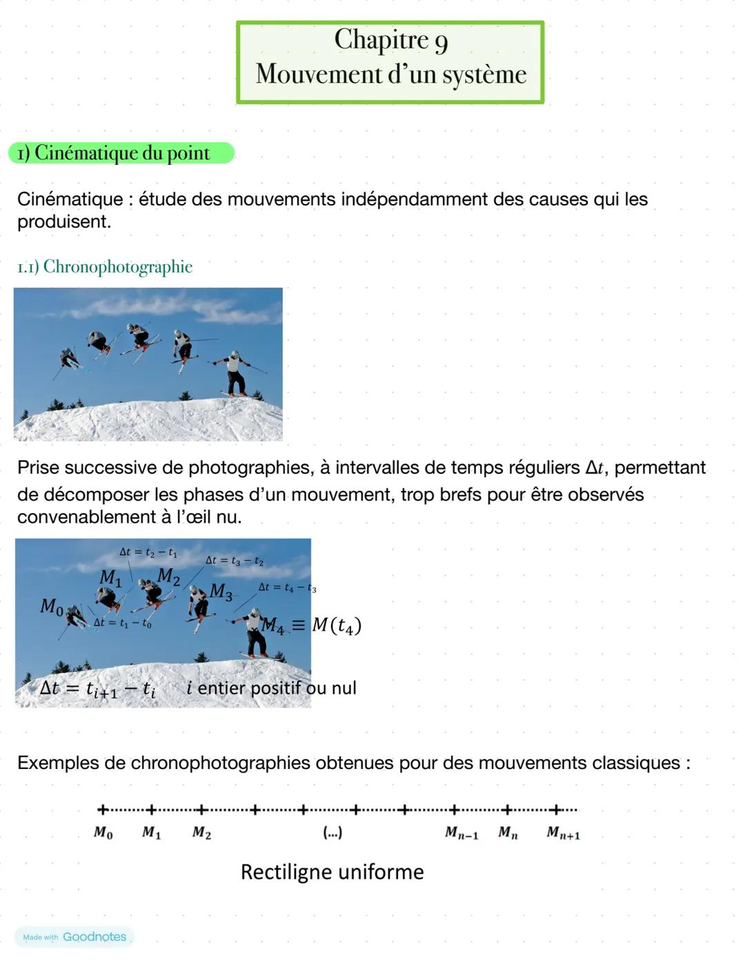 Chapitre 9: Mouvement d’un système