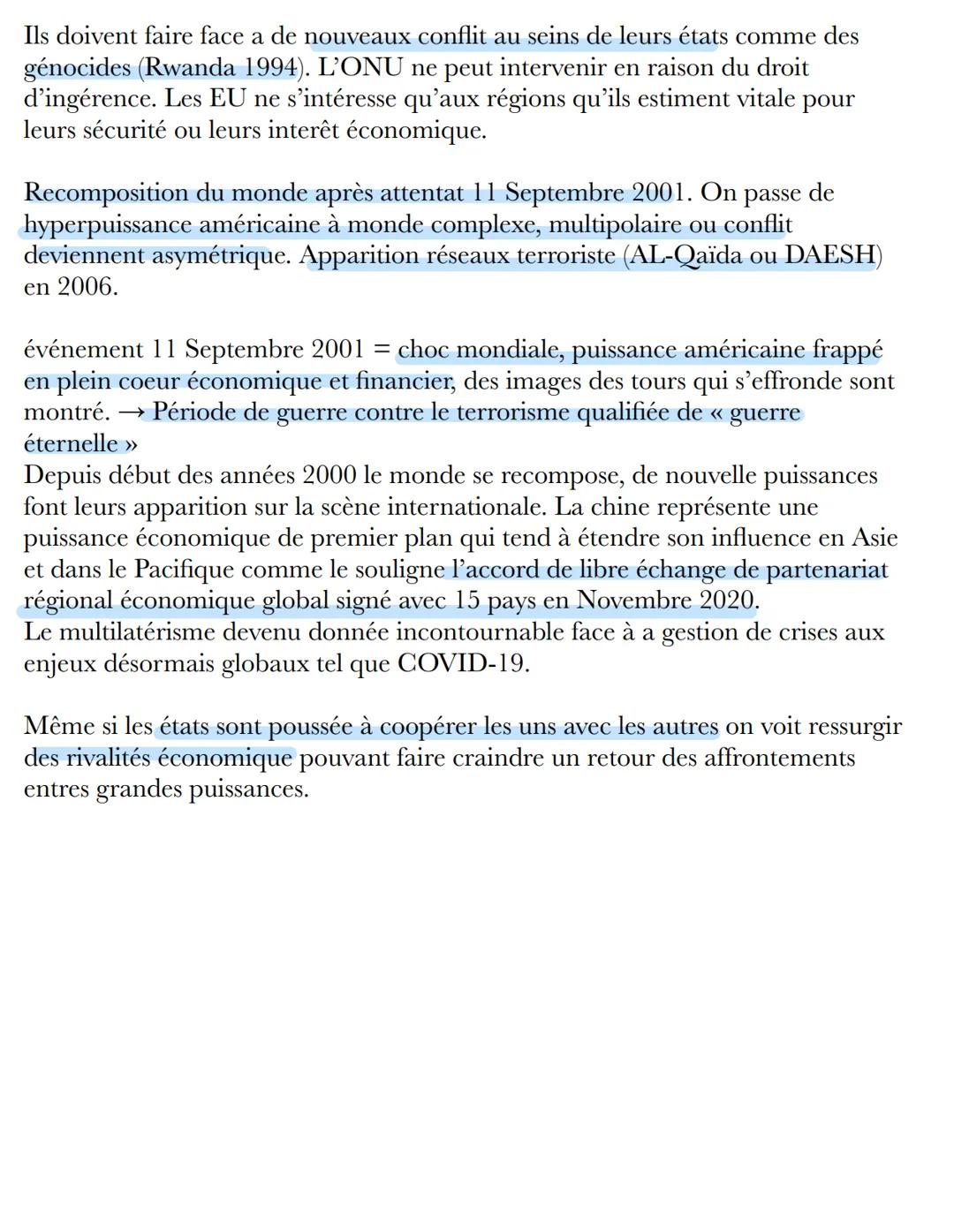 •
•
.
•
.
•
•
SÉQUENCE 1
Le jeu des puissance dans les relation internationales depuis 1945
DATES
1947 Indépendance de l'inde et du Pakistan