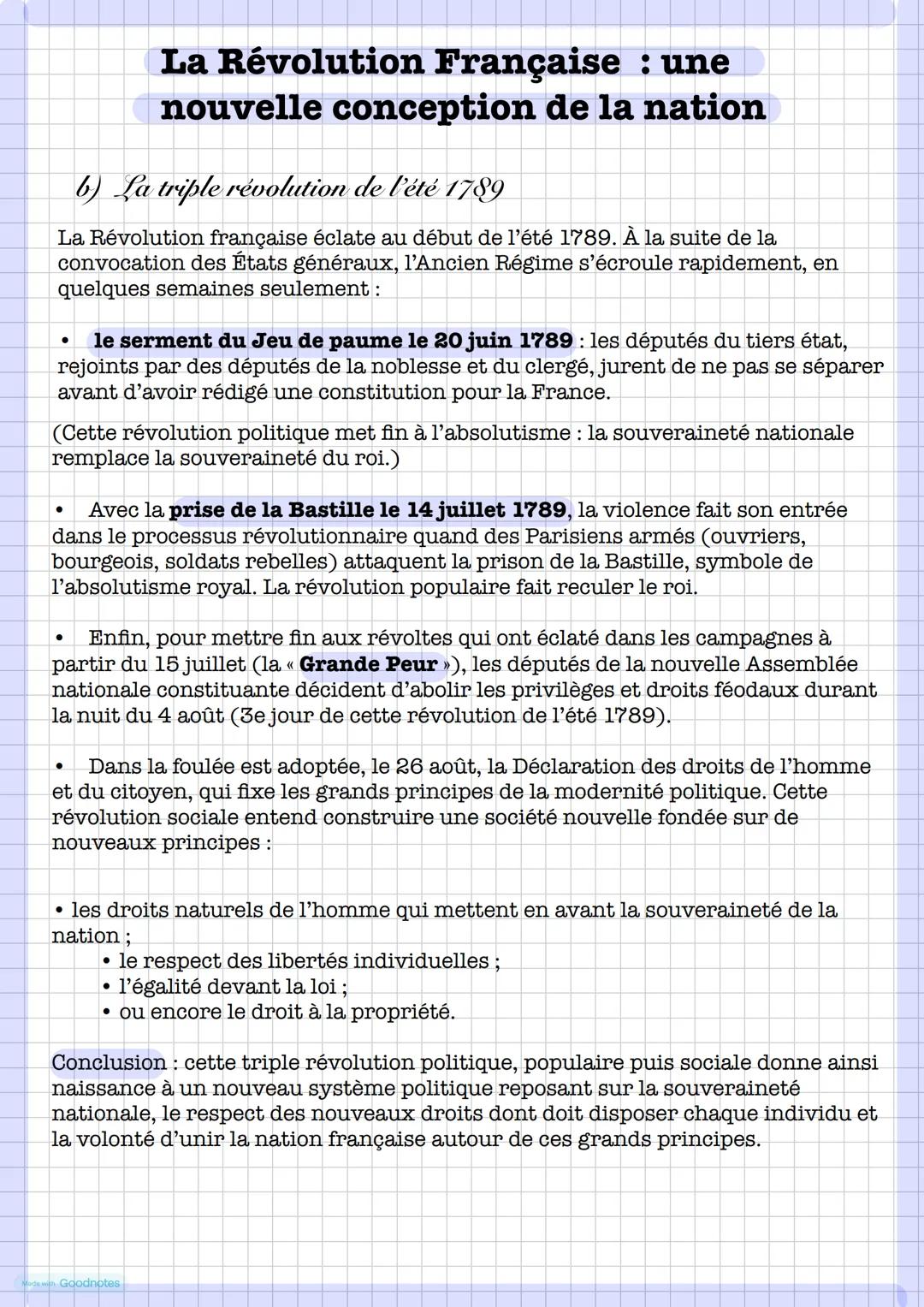 La Révolution Française : une
nouvelle conception de la nation
Au pouvoir depuis 1774, Louis XVI dirige la France à travers une monarchie
ab