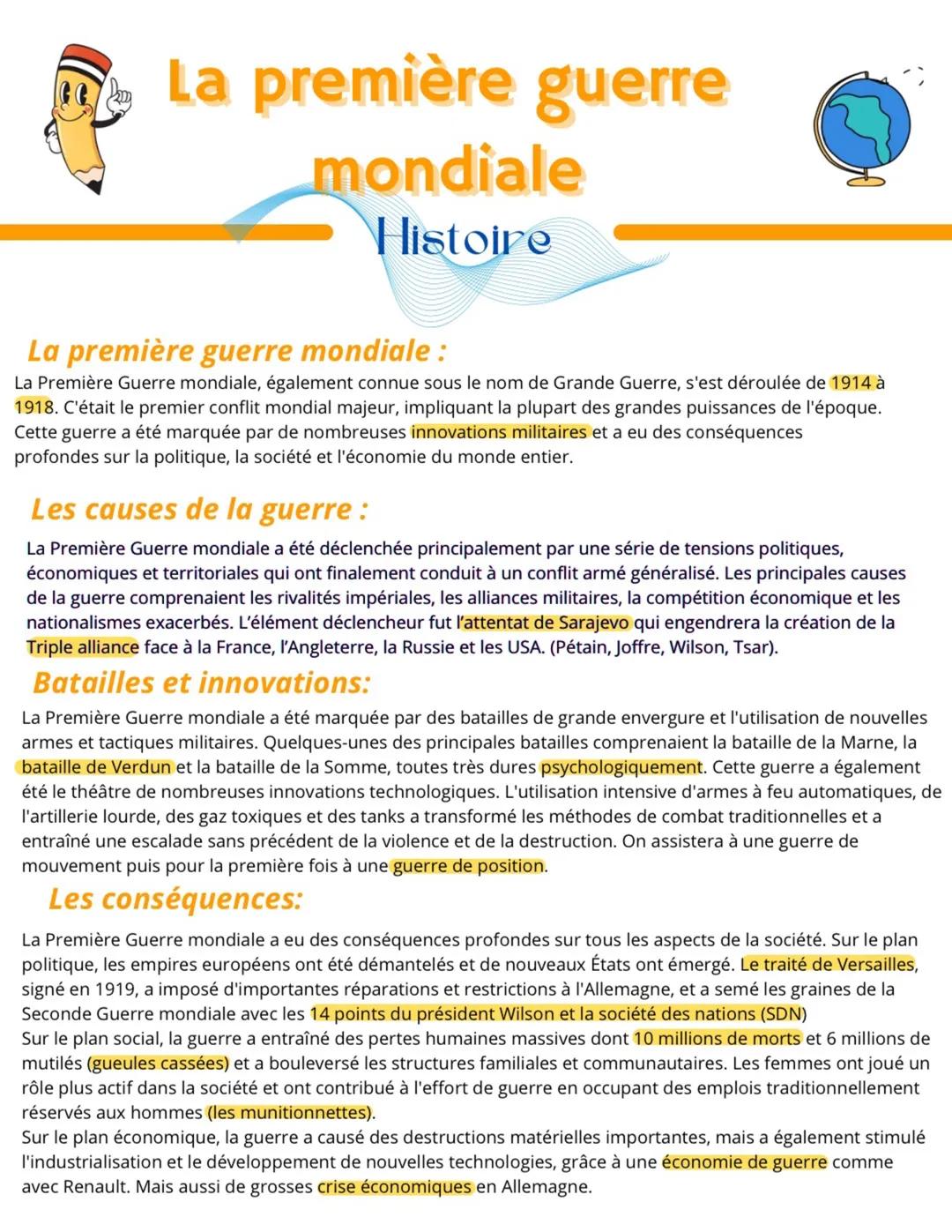 La 1ere guerre mondiale