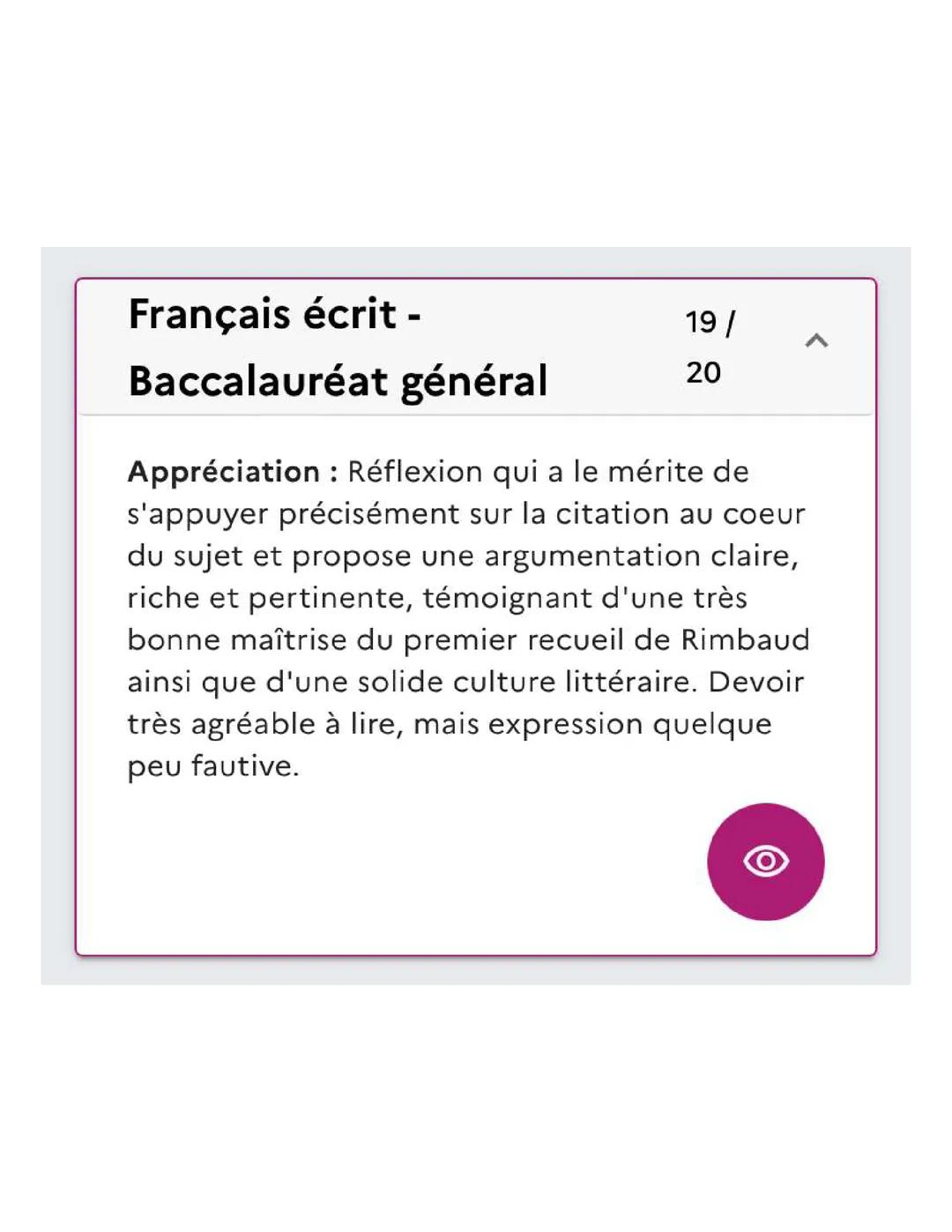 Dissertation du bac de français 2024 RIMBAUD