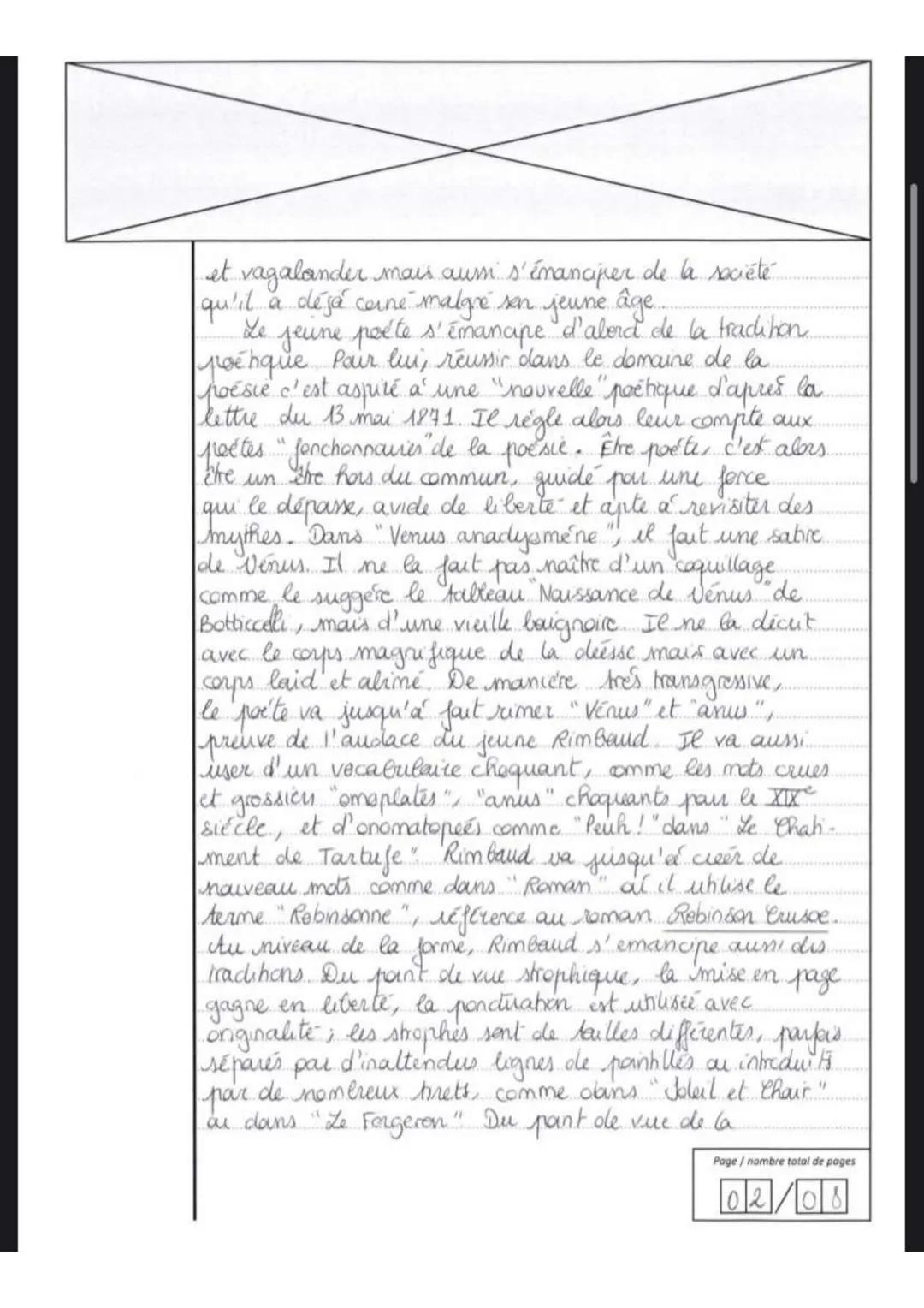 Français écrit -
Baccalauréat général
19/
A
20
Appréciation : Réflexion qui a le mérite de
s'appuyer précisément sur la citation au coeur
du