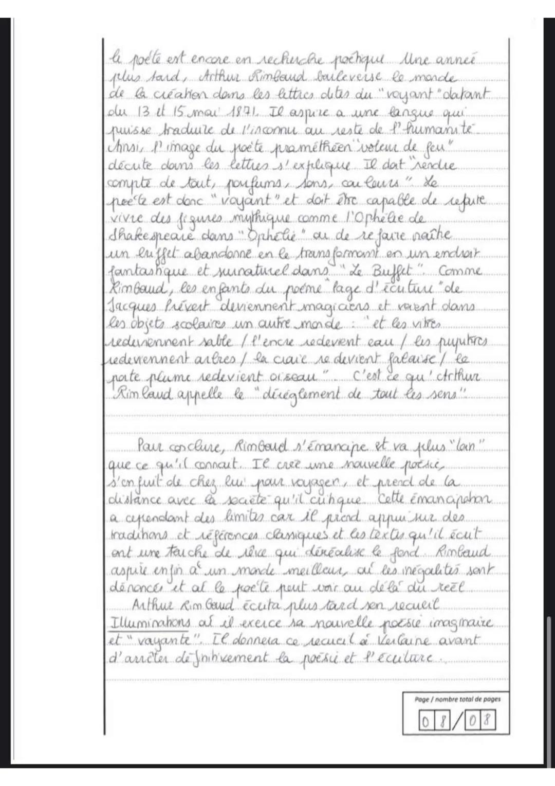 Français écrit -
Baccalauréat général
19/
A
20
Appréciation : Réflexion qui a le mérite de
s'appuyer précisément sur la citation au coeur
du