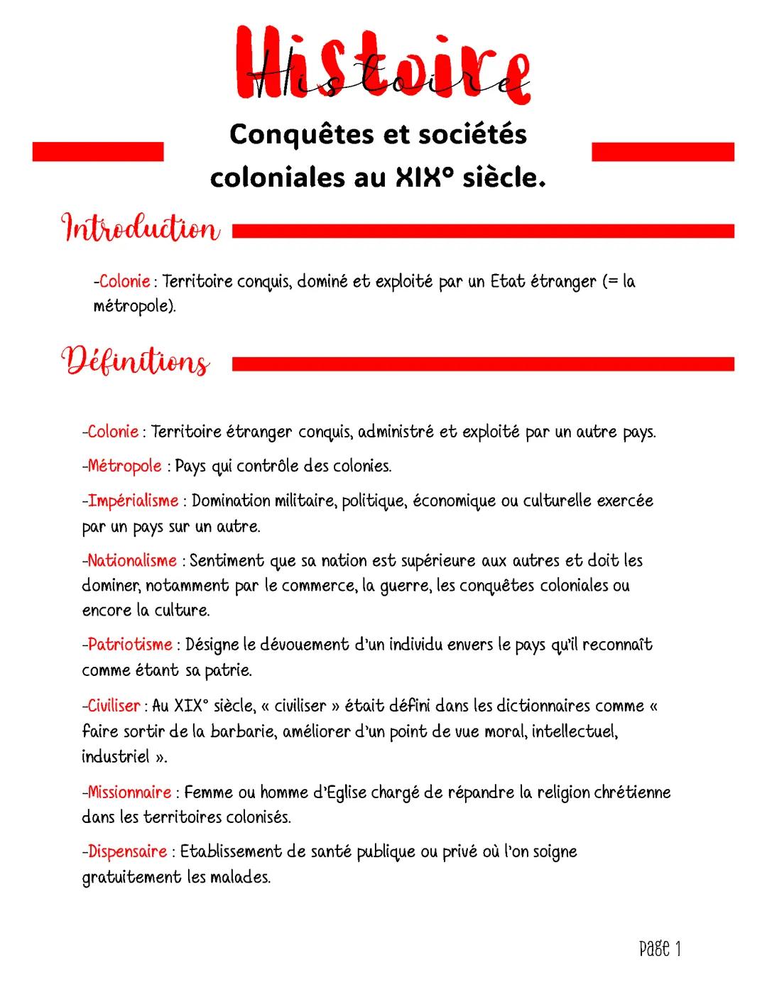 Conquête et société coloniales au XIXe siècle.