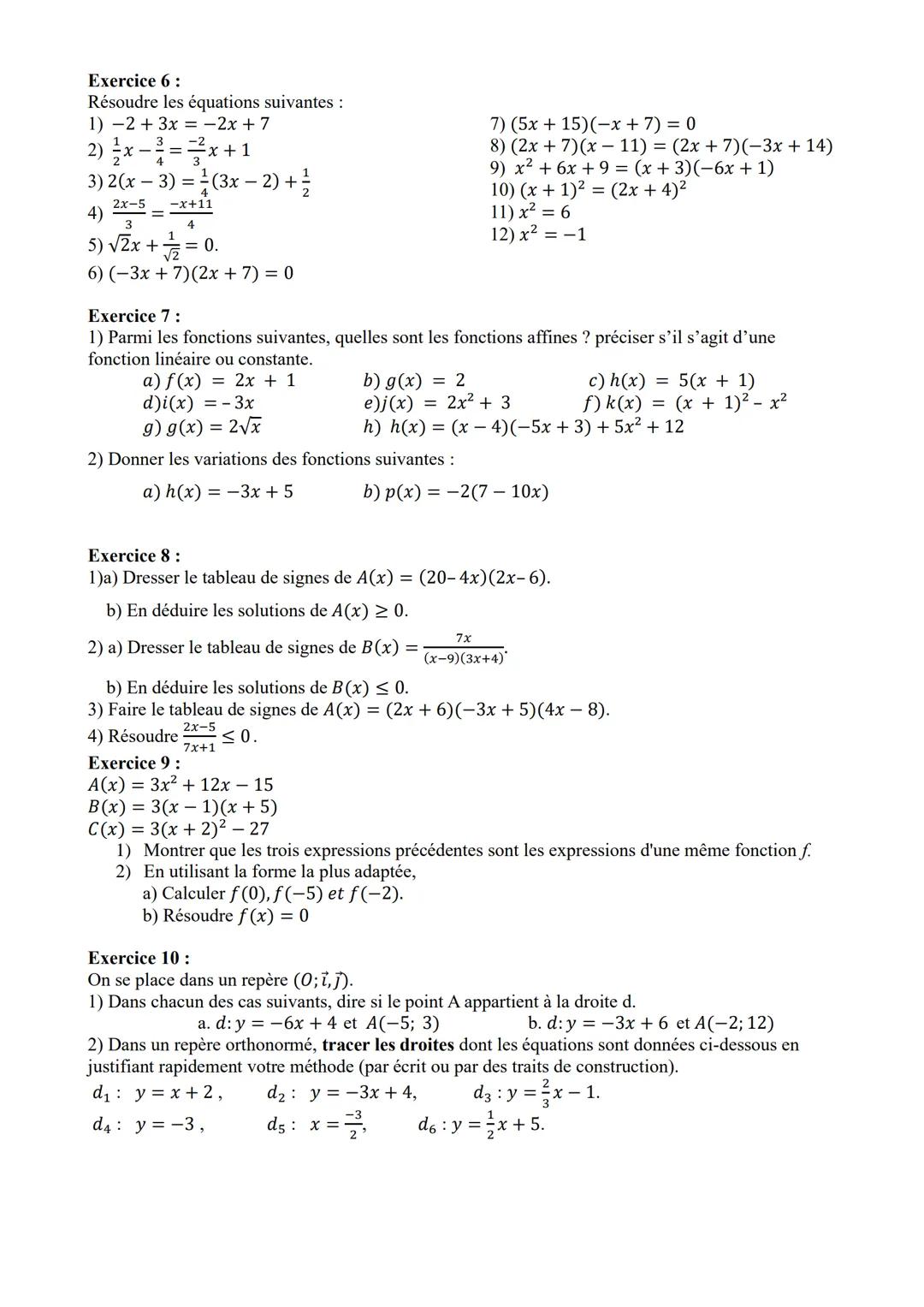 Essentiels du programme de seconde pour réussir
en spécialité mathématiques en première générale
•
Nombres et calculs numériques
- savoir ca