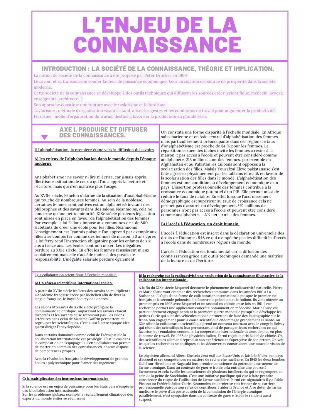 L’enjeu de la connaissance hggsp