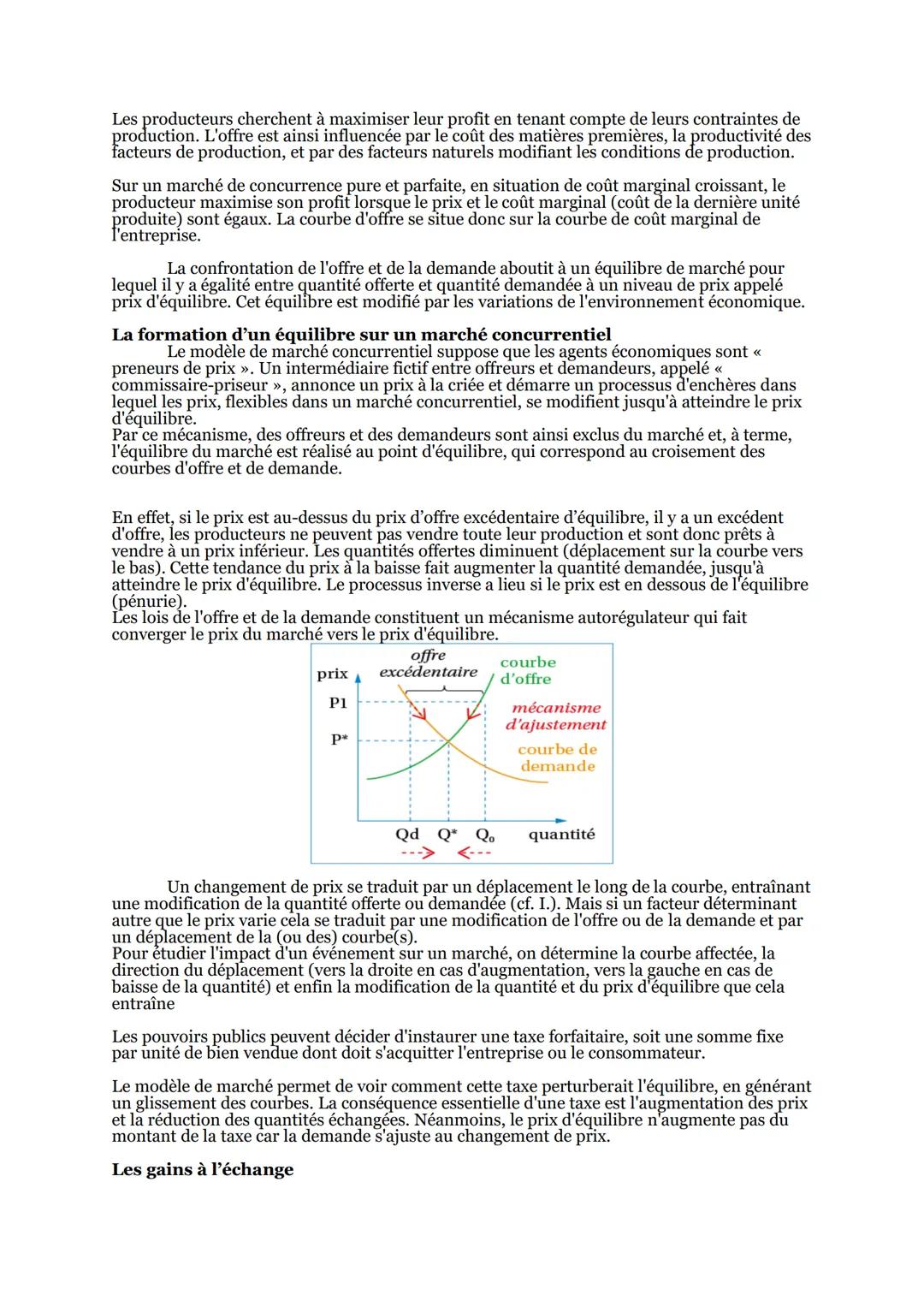 SES: Le Marché
I. Le fonctionnement d'un marché concurrentiel
Un modèle d'échange entre offreurs et demandeurs
Le marché est une institut