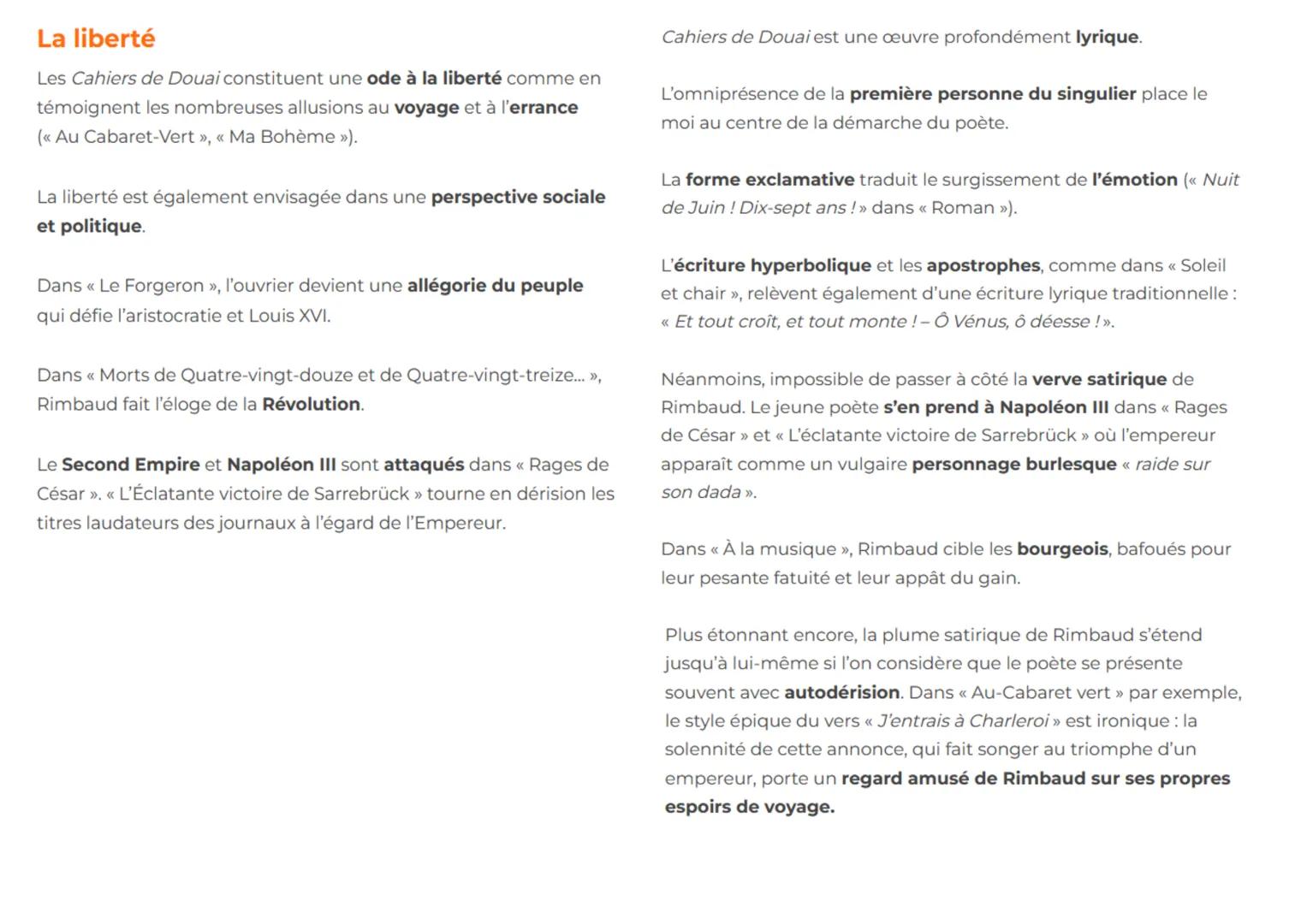 # La Nature
La nature est l'occasion pour Rimbaud d'une rencontre sensuelle
avec le monde, d'où l'important champ lexical de la perception,