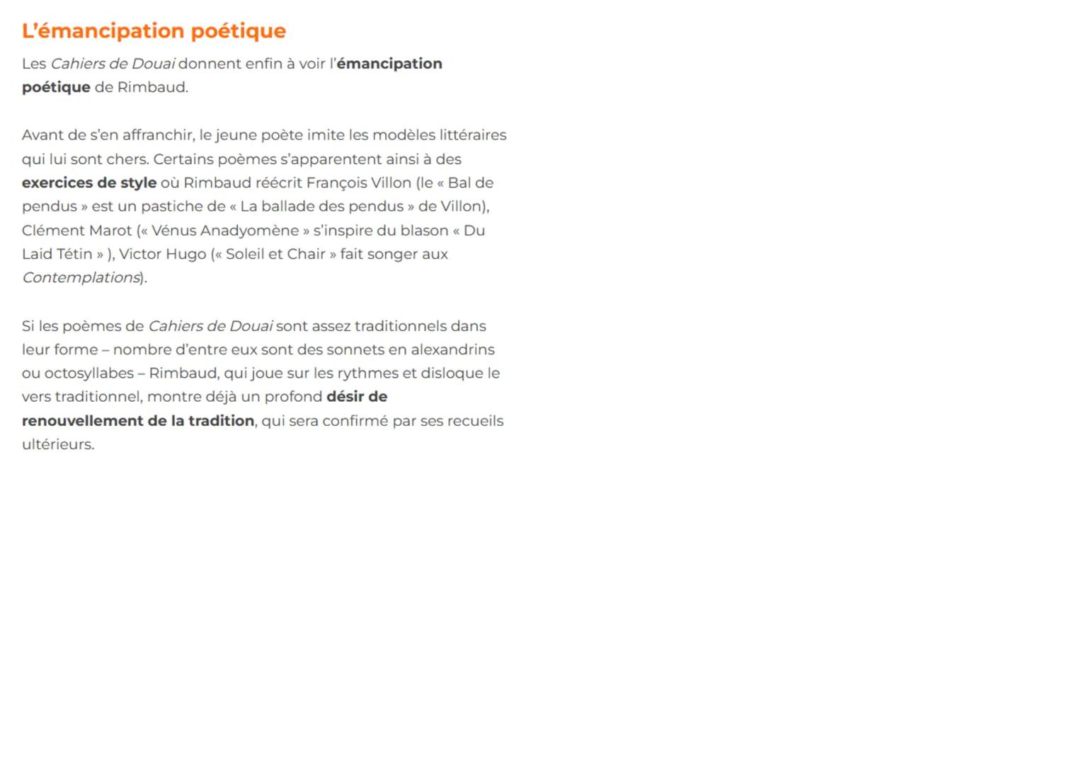 # La Nature
La nature est l'occasion pour Rimbaud d'une rencontre sensuelle
avec le monde, d'où l'important champ lexical de la perception,