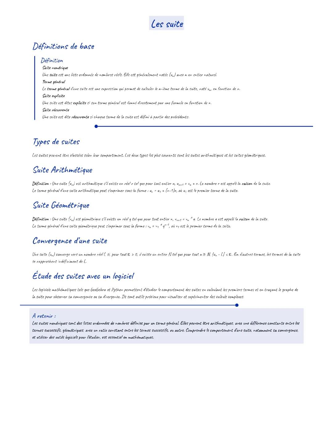 Les suites