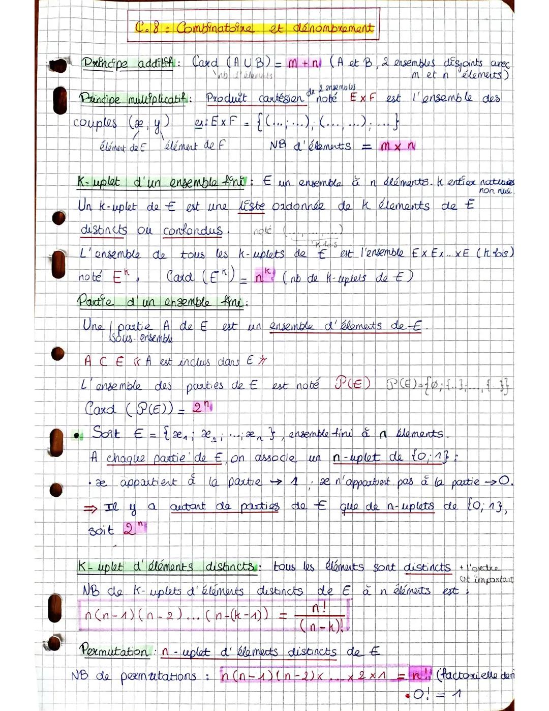 Combinatoire et dénombrement