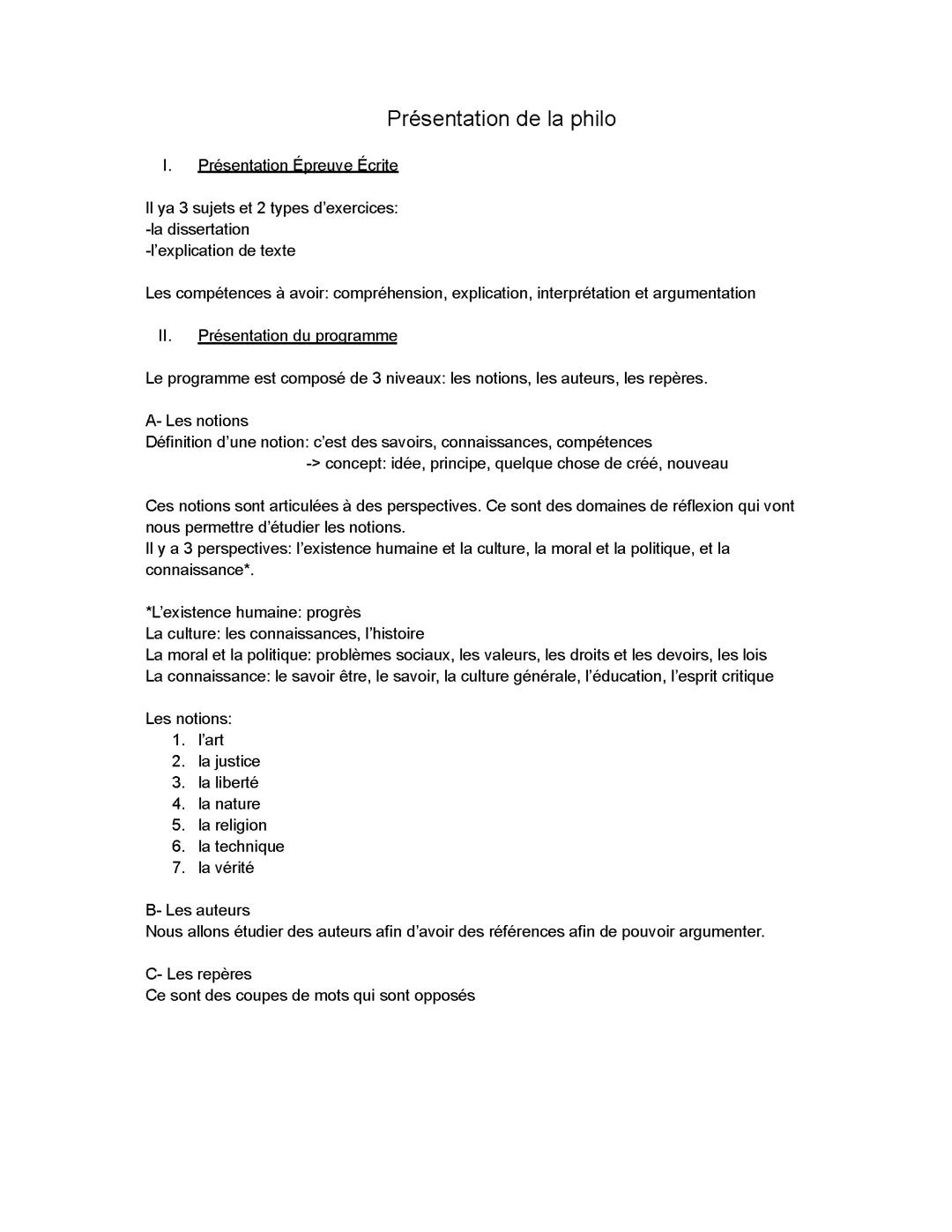 Présentation de la philosophie