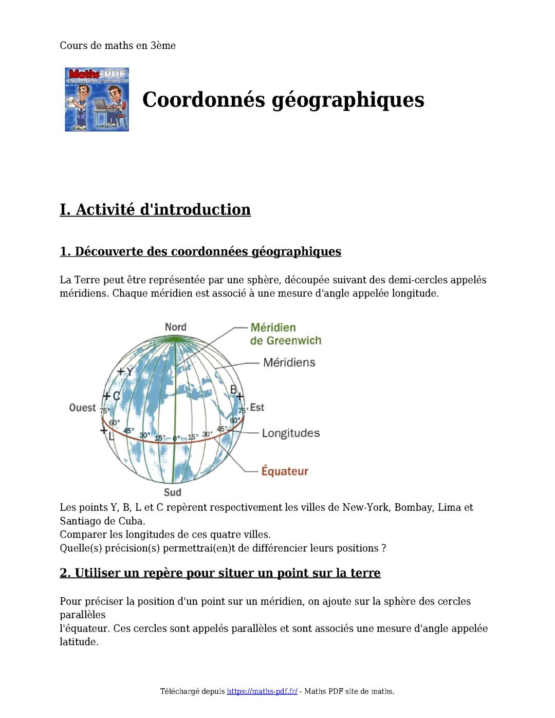 Coordonnées géographiques
