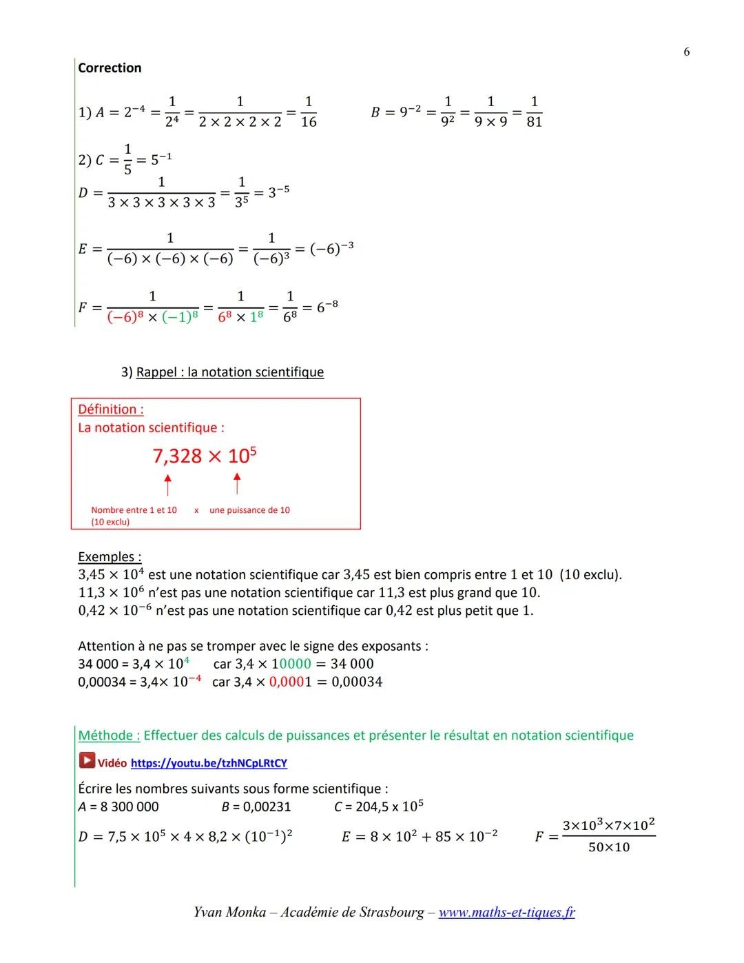 CALCULS NUMERIQUES
Tout le cours sur les fractions en vidéo : https://youtu.be/a0Qb812W75c
Tout le cours sur les puissances en vidéo : https
