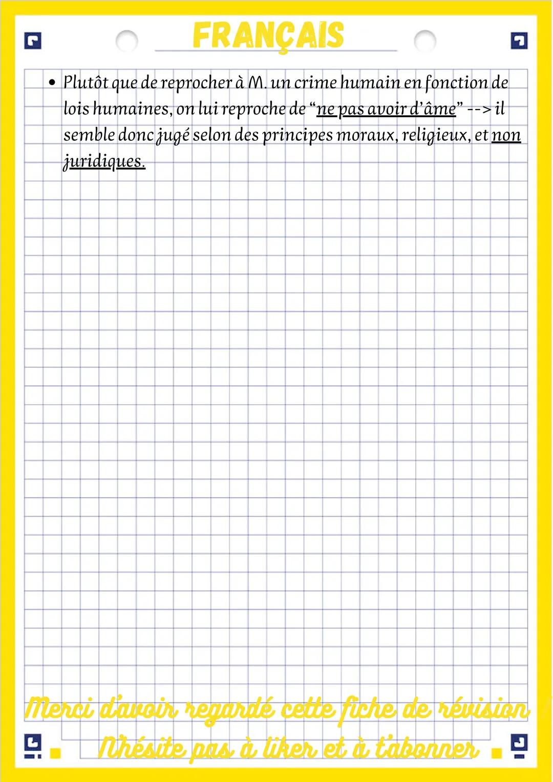 # FRANÇAIS
fiche de révision:
LÉtranger
I-Présentation et Résumé
• L'Étranger est un roman d'Albert Camus, publié en 1942 chez
Gallimard.