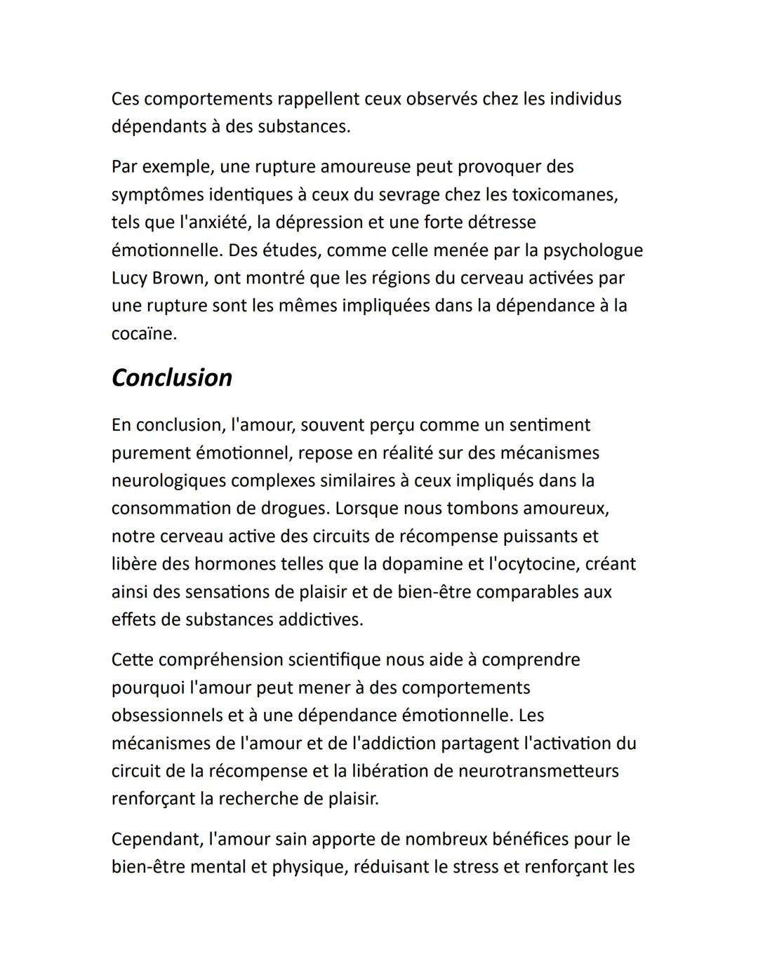 Grand oral svt
# L'amour est-il une drogue ?
Aujourd'hui, je vais vous parler d'un sujet fascinant et complexe :
l'amour est-il une drogue