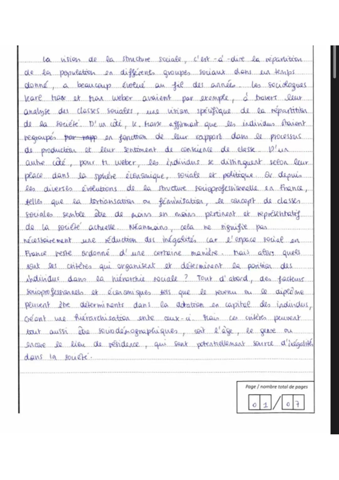la usion de la structure sociale, c'est-à-dire la répartition.
de la population en différents groupes sociaux dans un tramps..
donné, a beau