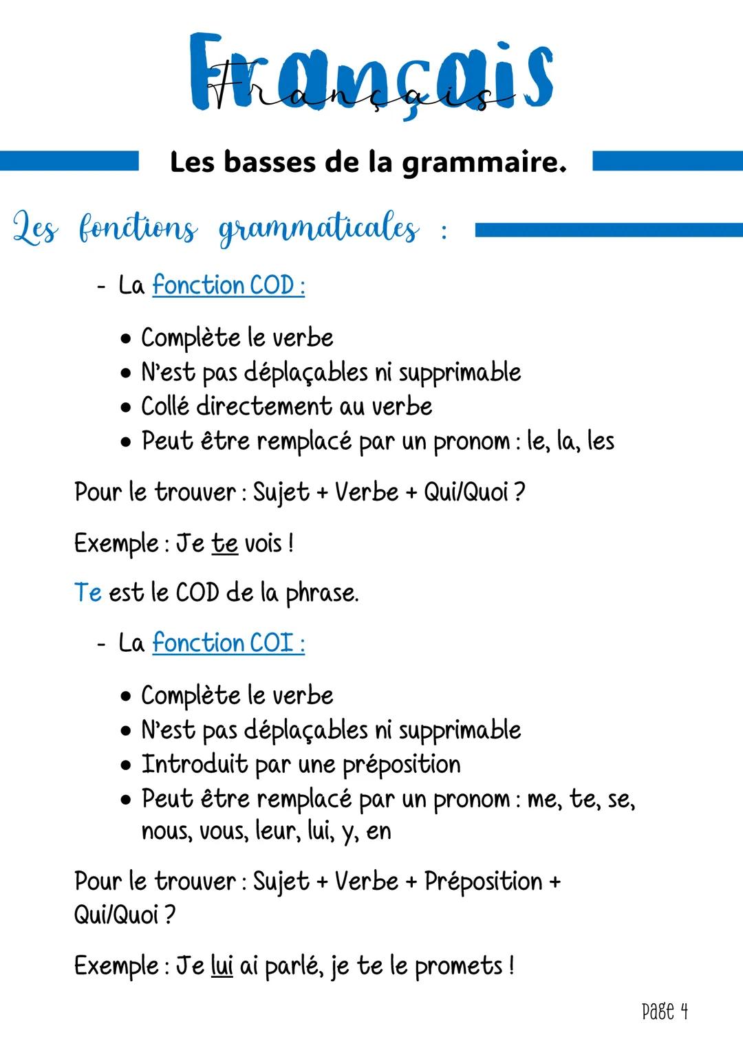 Français
Les basses de la grammaire.
Les classes grammaticales
:
Les invariables:
- Les conjonctions de coordinations:
(Mais, ou, et, or, ni