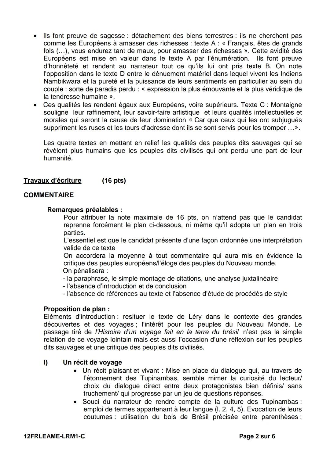 FRANÇAIS-EPREUVE ANTICIPEE - SERIE L
ELEMENTS D'AIDE A LA CORRECTION
REMARQUES GENERALES
Orthographe et langue: Une orthographe très incorre