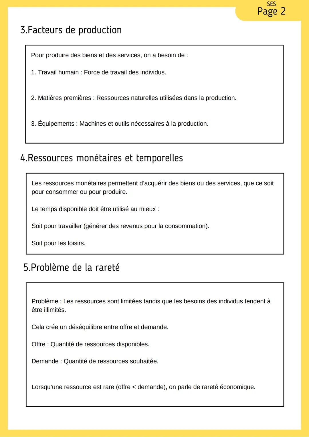 COMMENT LES ÉCONOMISTES
RAISONNENT-ILS ET
TRAVAILLENT-ILS?
Plan:
SES
Page 1
1.Allocation optimale des ressources
2. Biens et services
3. Fac