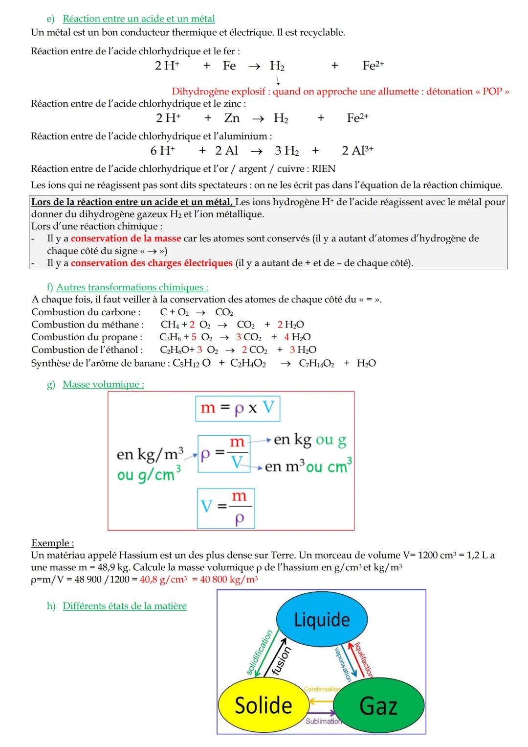 Fiche de révision de 3eme en physique chimie - DNB
1/ Chimie : organisation et transformation de la matière
a) Atomes, molécules et ions
Un