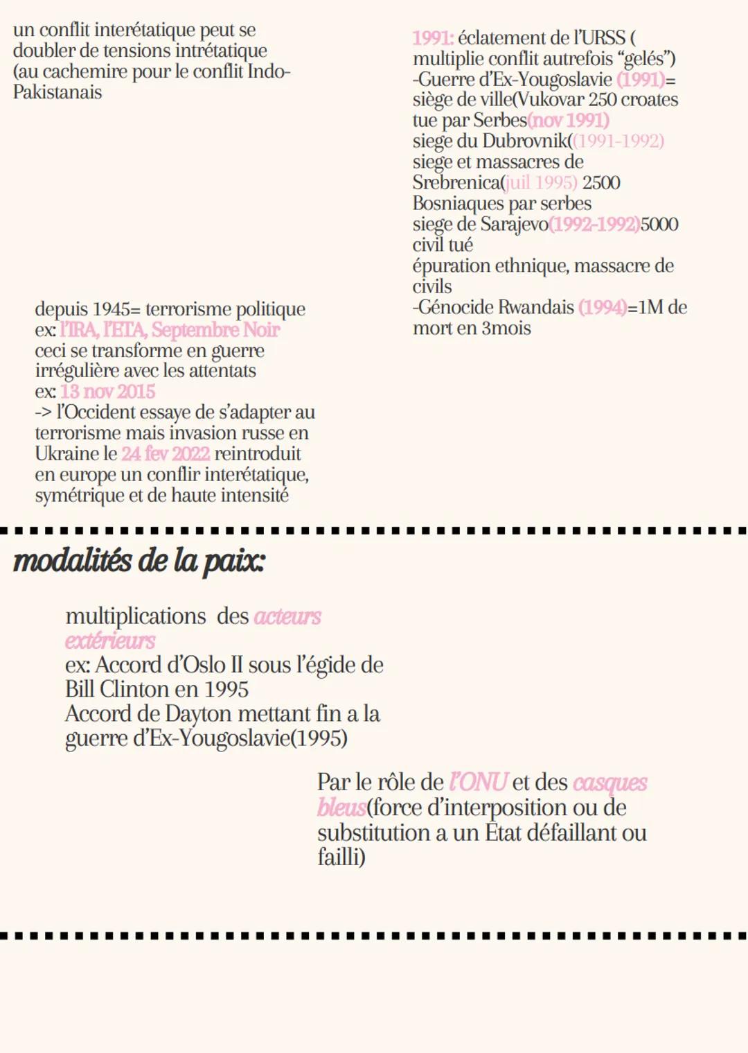 HGGSP-Thème: Faire la guerre, faire la paix
Introduction
conflit haute intensité(peu
nombreux): type 1er et 2nd GM
conflit basse intensité:
