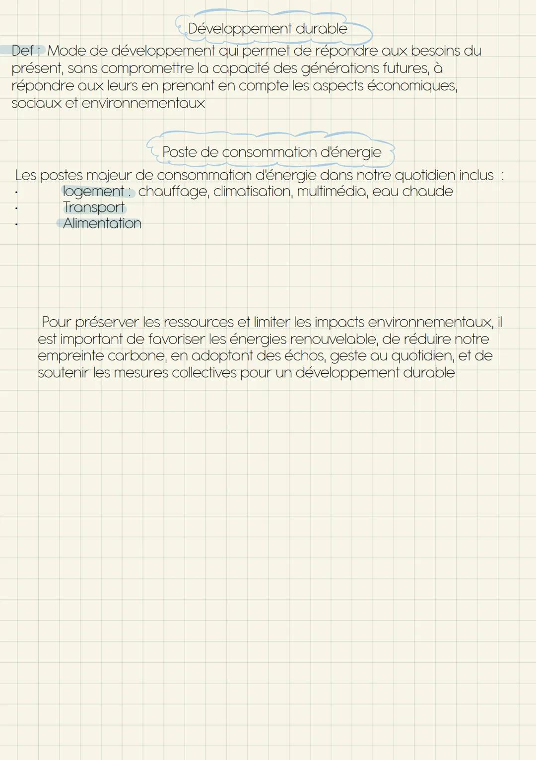 Prévention santé
Énergie, non renouvelables
Def ce sont des sources
d'énergie, et puis Ables,
présente en quantité limitée sur
terre et qui