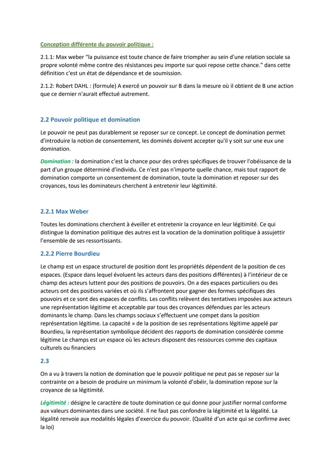 SCIENCE POLITIQUE
Politique : La science politique est une science sociale qui étudie les gouvernements sous toutes
leurs formes et tous leu