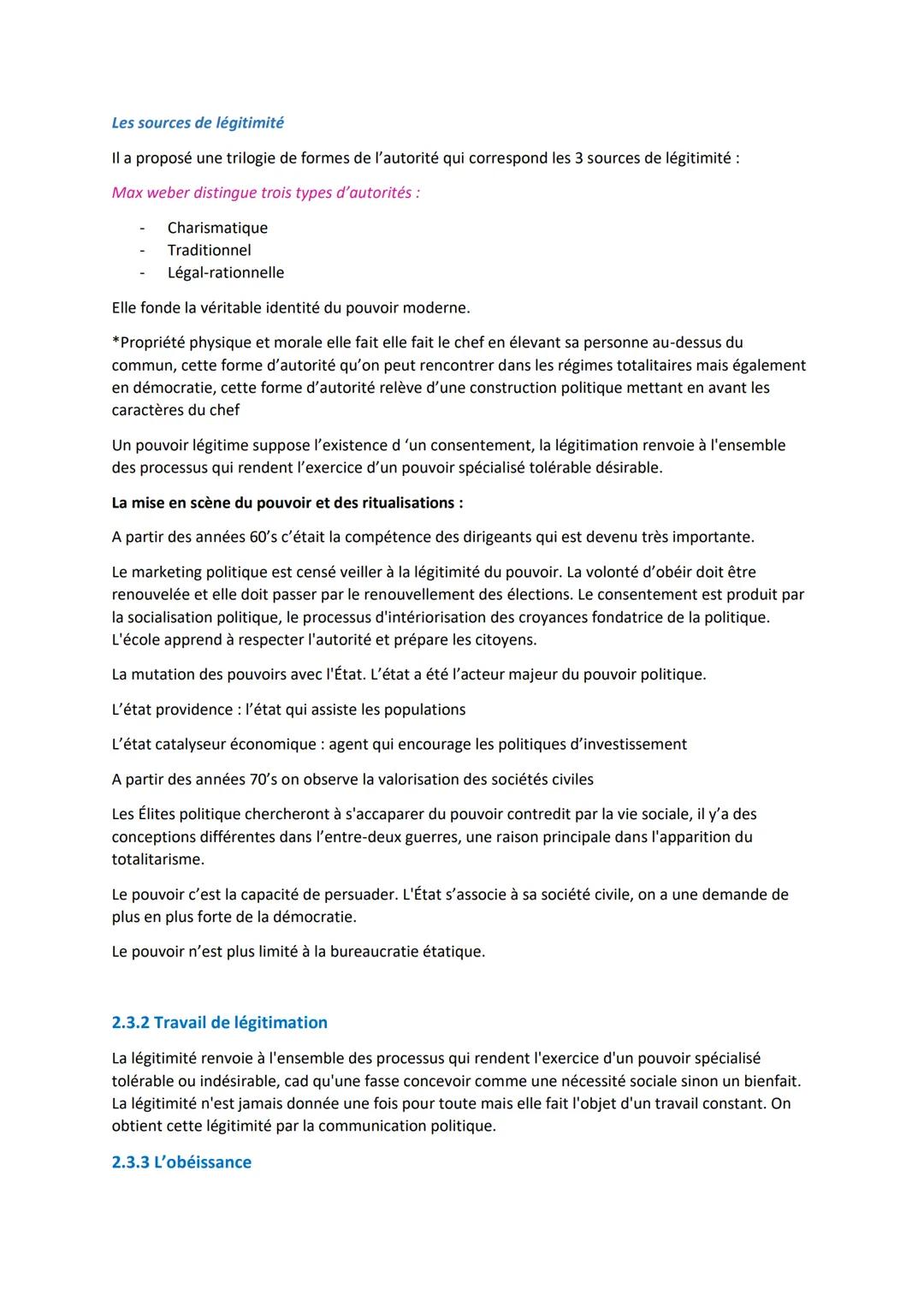 SCIENCE POLITIQUE
Politique : La science politique est une science sociale qui étudie les gouvernements sous toutes
leurs formes et tous leu