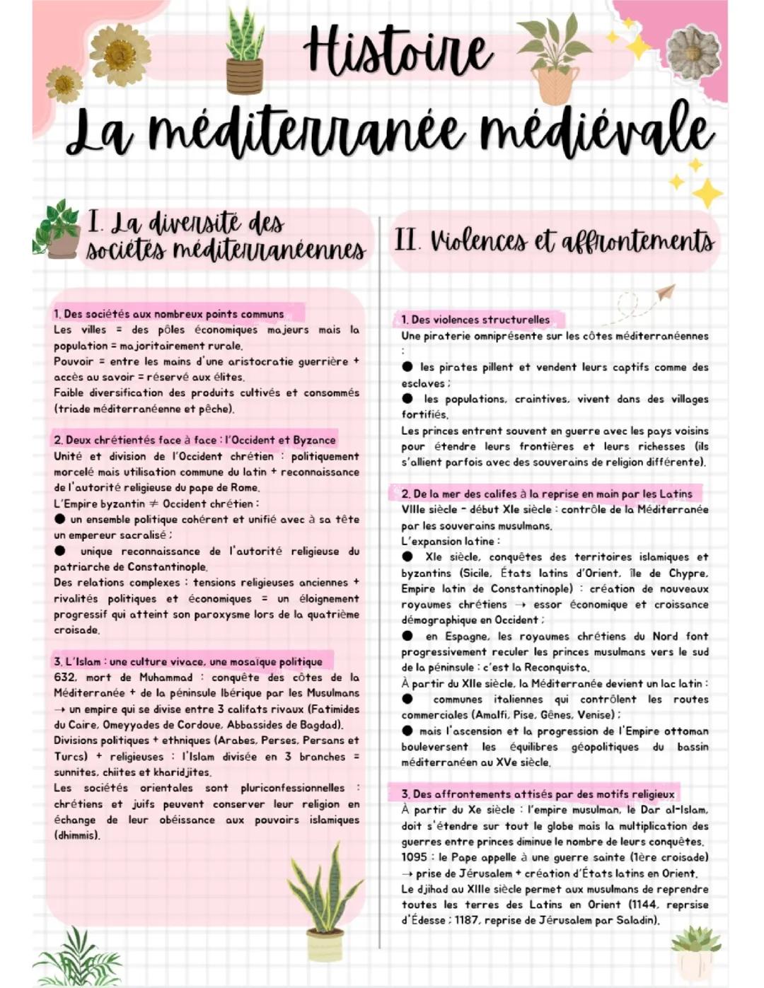 La méditerranée médiévale
