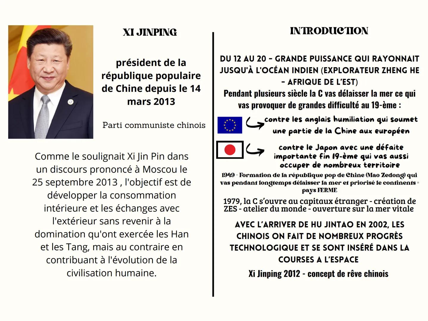 # LA CHINE A LA CONQUETE DE L'ESPACE ET DES OCEANS
# L'ESPACE
1956 - PRÉSIDENT MAO
objectif : lancer des missiles
LES OCEANS
1979-ATELI