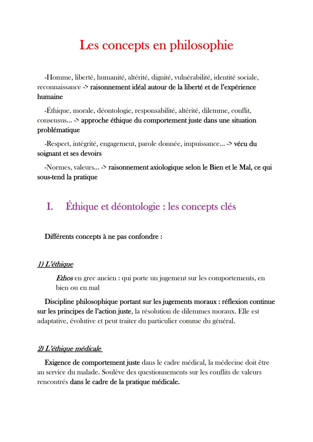 Les concepts en philosophie
-Homme, liberté, humanité, altérité, dignité, vulnérabilité, identité sociale,
reconnaissance -> raisonnement id