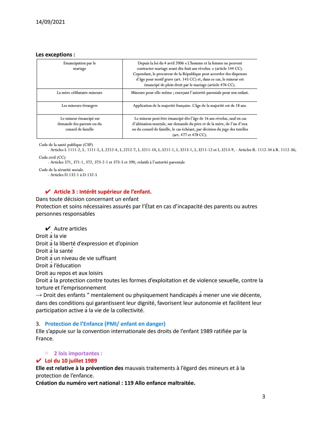 14/09/2021
1. Historique
Les droits de l'Enfant et protection de l'Enfance
La reconnaissance des droits pour les enfants s'est construite tr