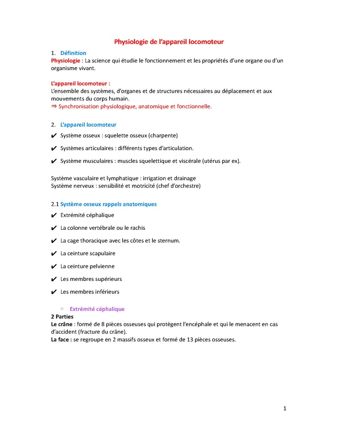 Appareil locomoteur ESI
