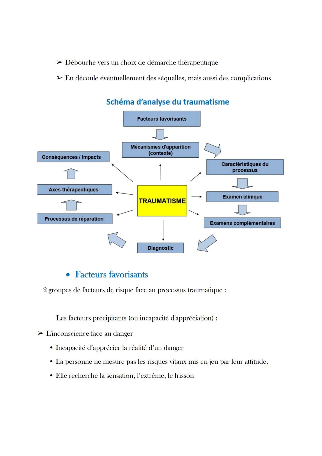 Analyse d'un traumatisme
1.Généralités sur la notion de processus et de traumatisme
Le mot «< processus » vient du latin « PRO » = pour et «