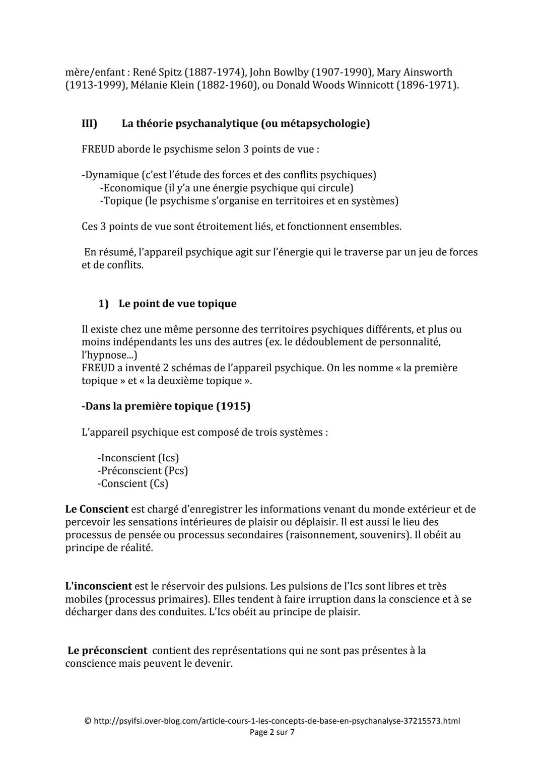 LES CONCEPTS DE BASE EN PSYCHANALYSE
Cours 1
Publié le 9 octobre 2009 par S.DB
I)
Introduction
Sigmund Freud est le fondateur de la psychana
