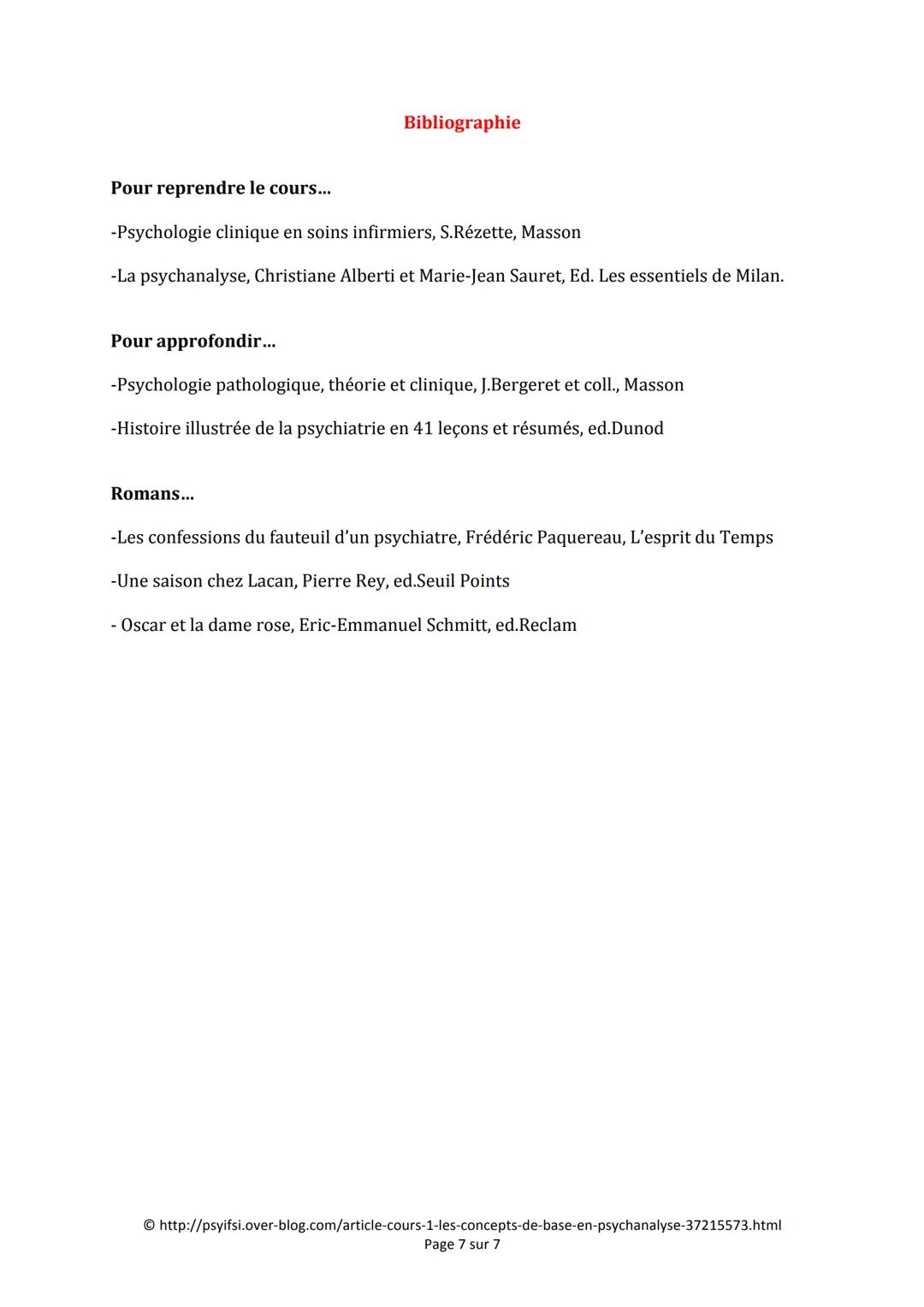LES CONCEPTS DE BASE EN PSYCHANALYSE
Cours 1
Publié le 9 octobre 2009 par S.DB
I)
Introduction
Sigmund Freud est le fondateur de la psychana