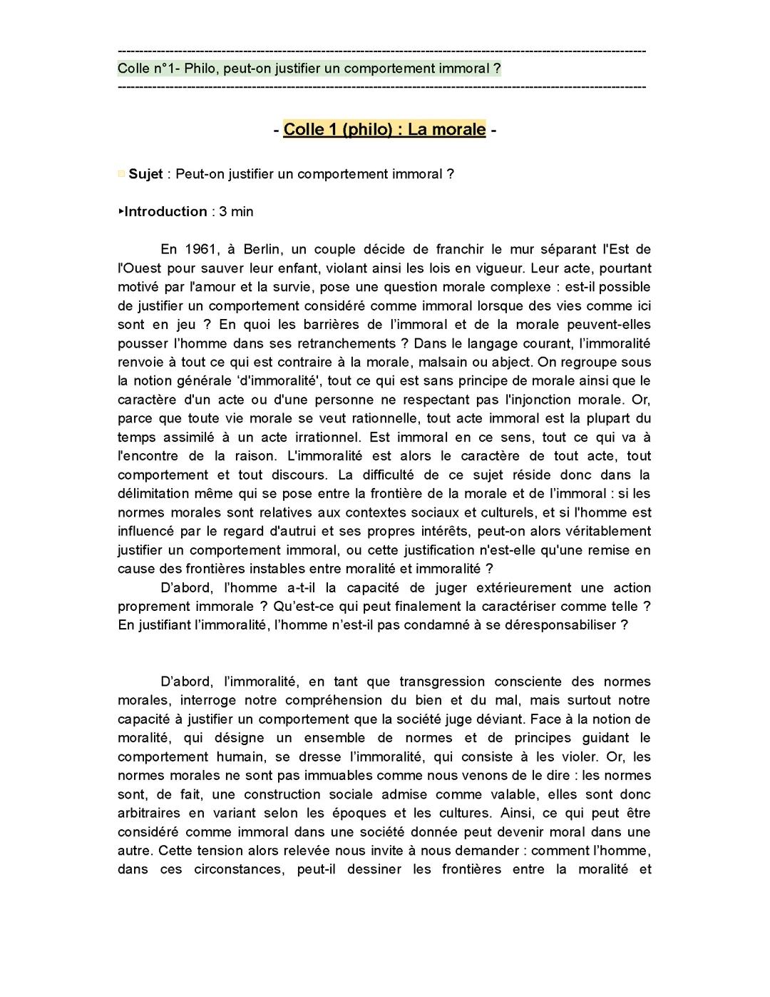 Philo- La morale (khôlle HK) 😇😈