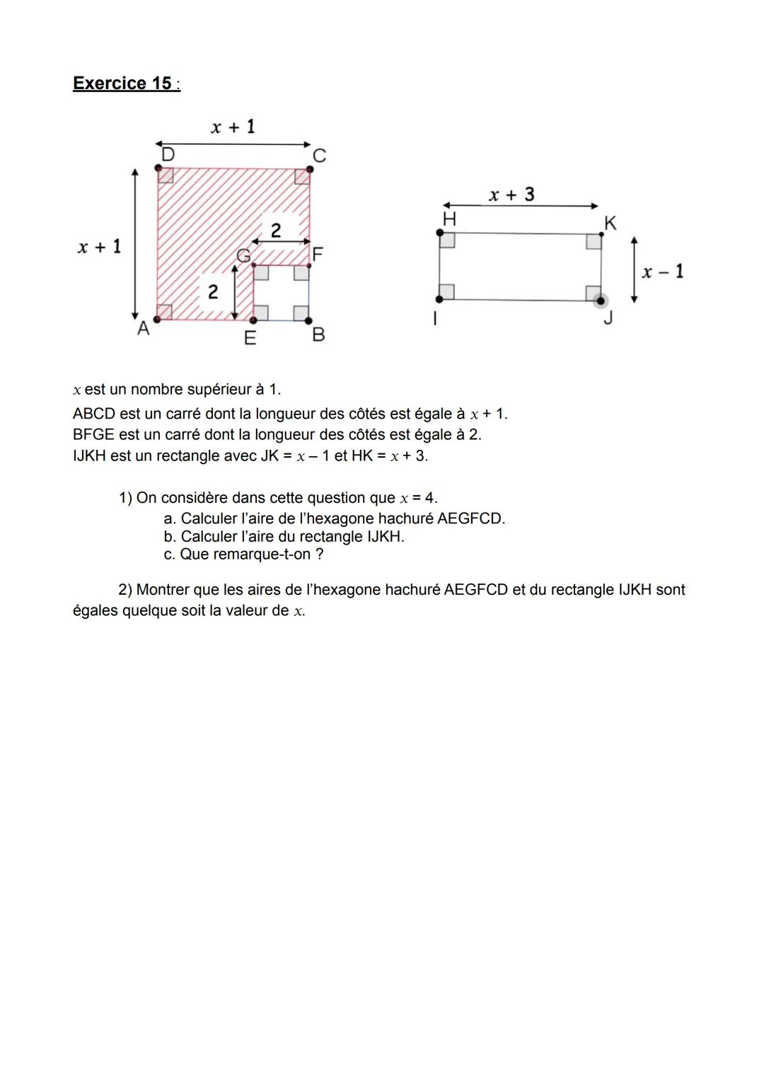 Exercice 1:
Proposer une écriture plus simple de chaque expression littérale, sans signe x.
A = 3 × ×+ 5
B=8-2xx
C = 4 × (2 xx-3)
D= x x 12