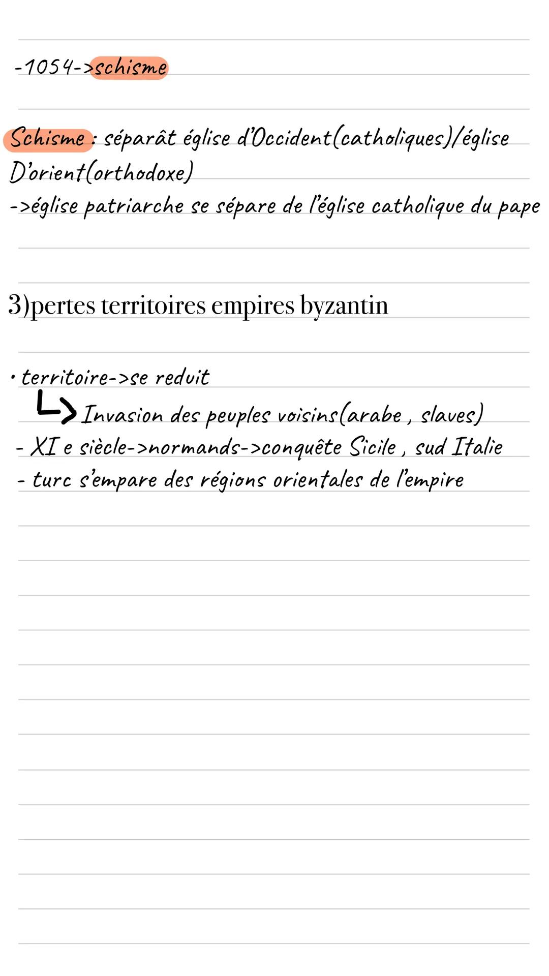 L'empire
1) L'empereur byzantin
Byzantin
• Basileus->héritier Empereur romain d'Orient
L>Représentant de Dieu sur Terre
- pouvoir illimité
-
