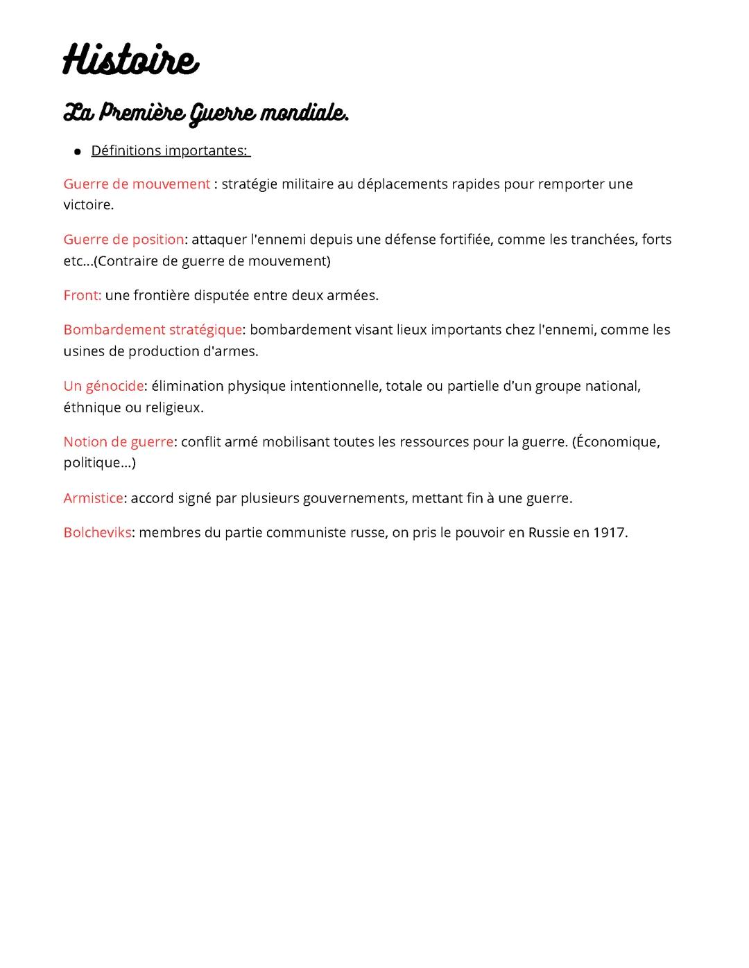 Première Guerre mondiale