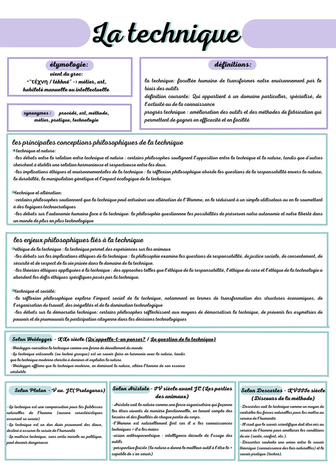 # La technique
étymologie:
vient du grec:
·"τέχνη / tékhnë" -> métier, art,
habileté manuelle ou intellectuelle
synonymes: procédé, art, m