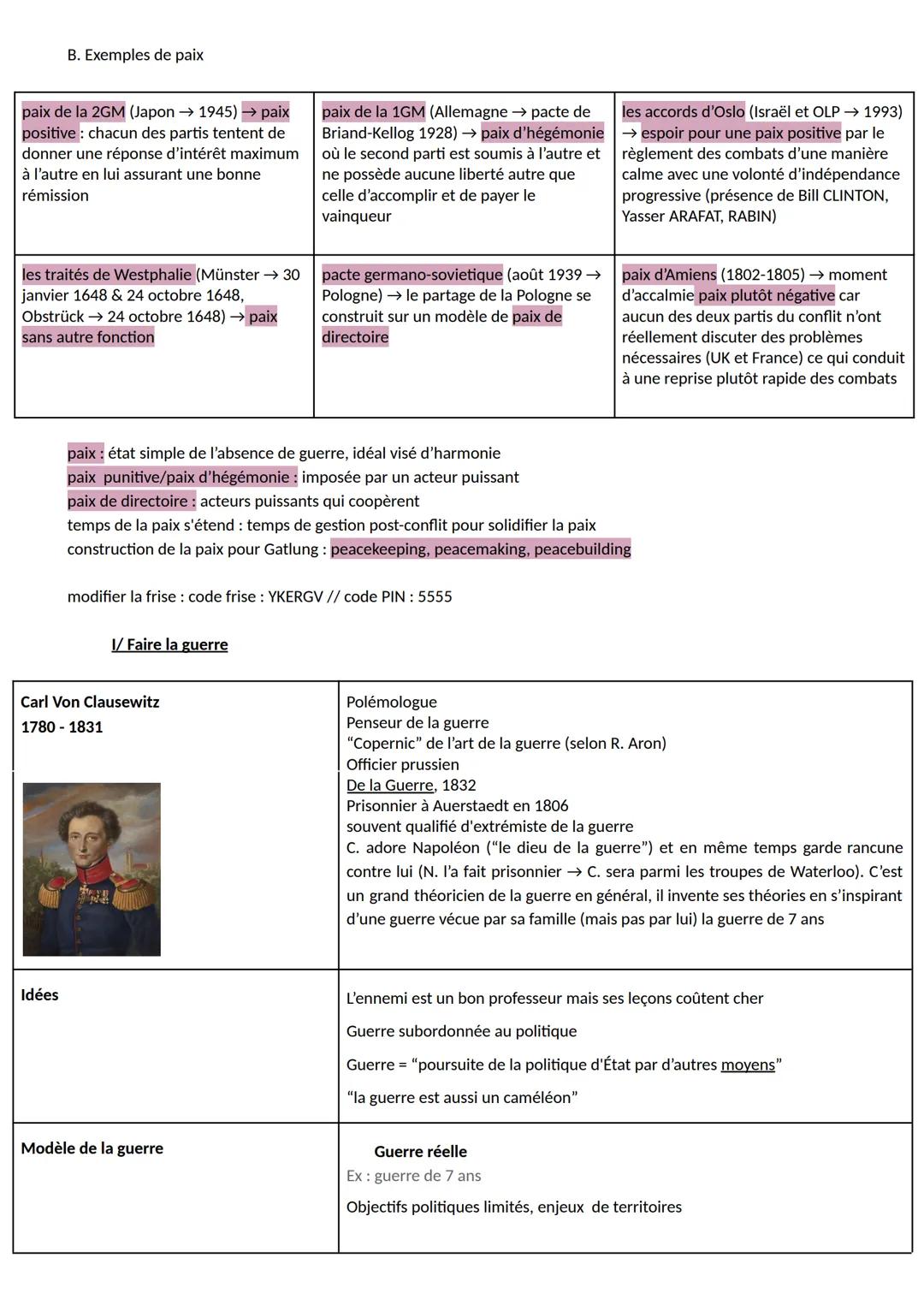 A. Exemples de guerres :
RDC (guerre en cours) →
intra-étatique/interétatique (obtenir
GÉOPOLITIQUE: th. 2 faire la guerre, faire la paix
Uk