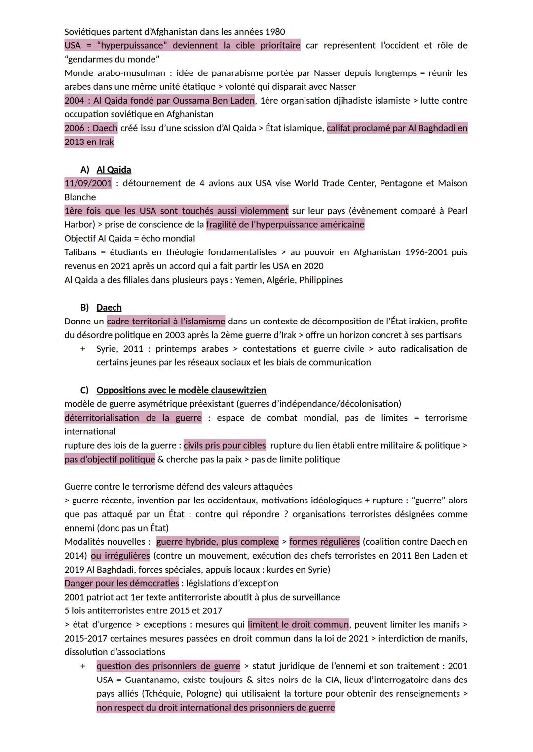 A. Exemples de guerres :
RDC (guerre en cours) →
intra-étatique/interétatique (obtenir
GÉOPOLITIQUE: th. 2 faire la guerre, faire la paix
Uk