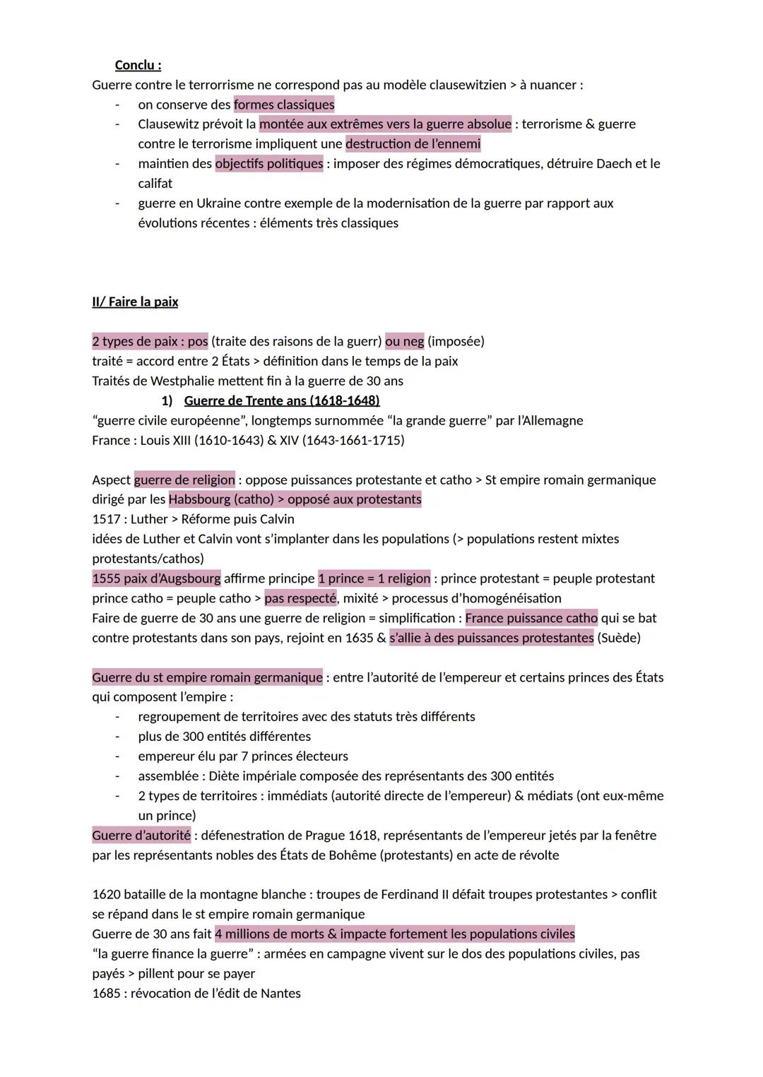 A. Exemples de guerres :
RDC (guerre en cours) →
intra-étatique/interétatique (obtenir
GÉOPOLITIQUE: th. 2 faire la guerre, faire la paix
Uk