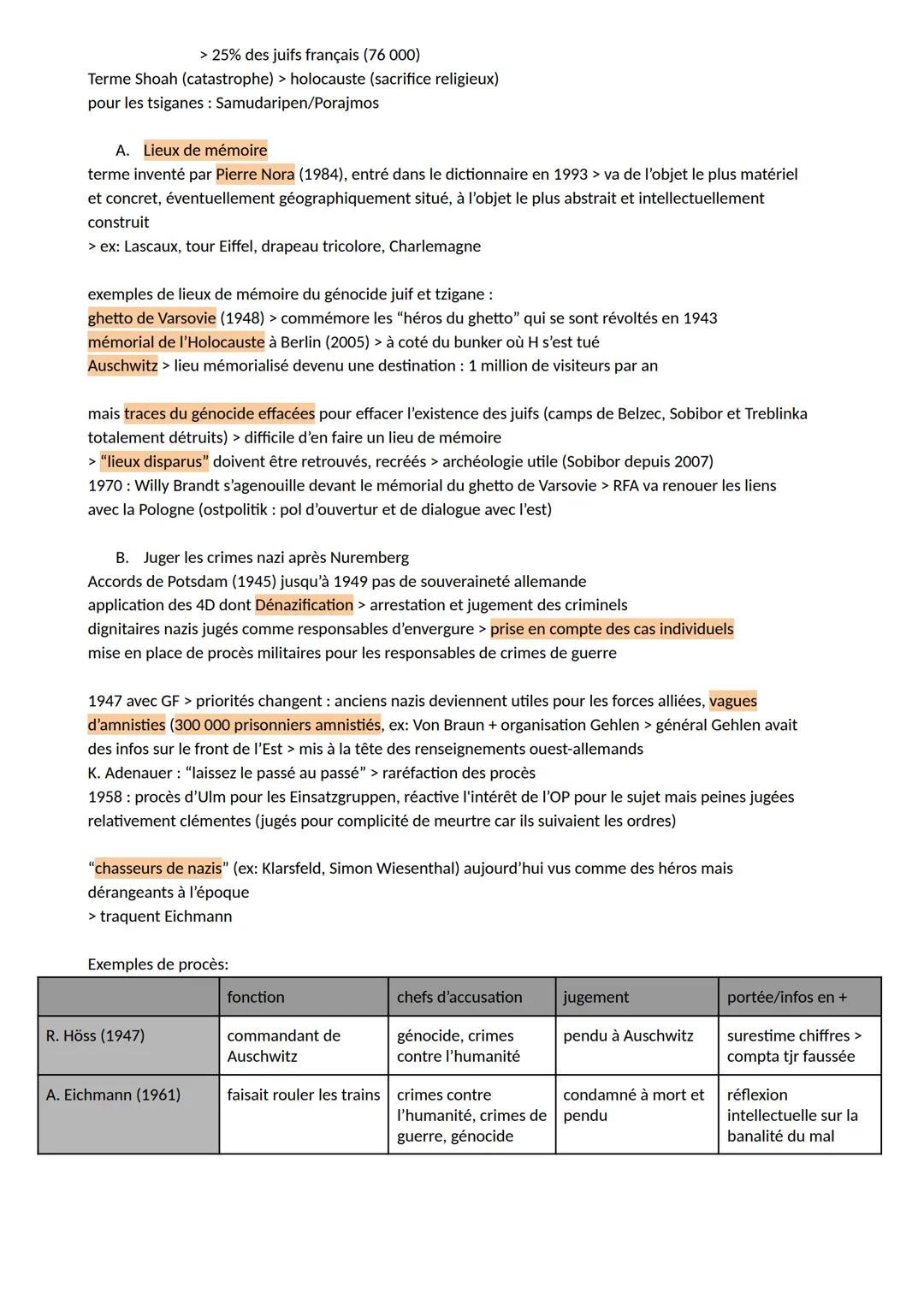 # GÉOPOLITIQUE: th. 3 histoire et mémoires
# A. Mémoire et Histoire
| Histoire