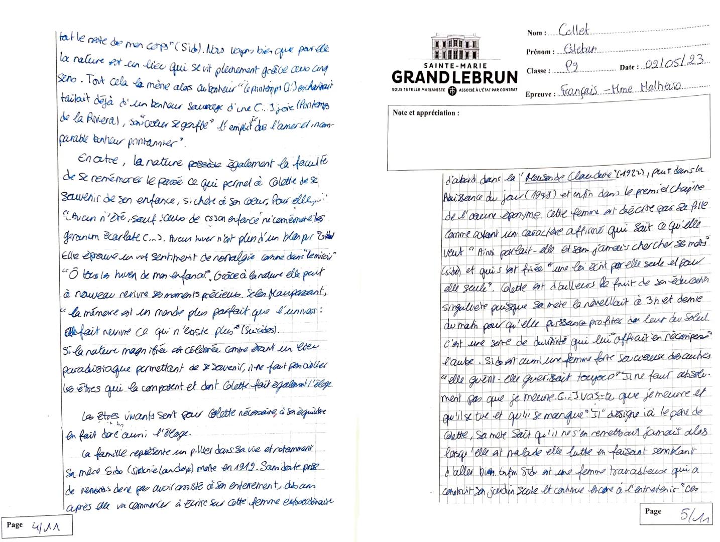 # SAINTE-MARIE
GRANDLEBRUN
SOUS TUTELLE MARIANISTE ASSOCIÉ À L'ÉTAT PAR CONTRAT
Nom: Collet
Prénom: Steban
Classe: P2
Date: 02/05/23
Ep